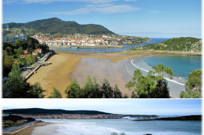 playa de Mendexa (karraspio), Lekeitio al fondo